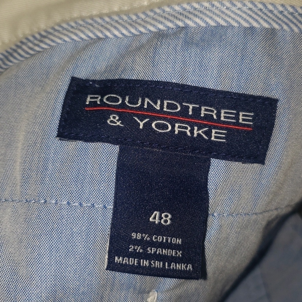Resort Men 48 Classic Stone Twill Cotton Pleated Front Travel Career Short New - Picture 4 of 5
